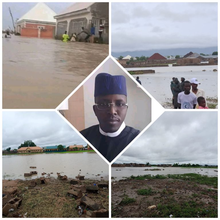 Hon. Mutawalli Commiserates with Victims of Flood in Girei, Yola South. 